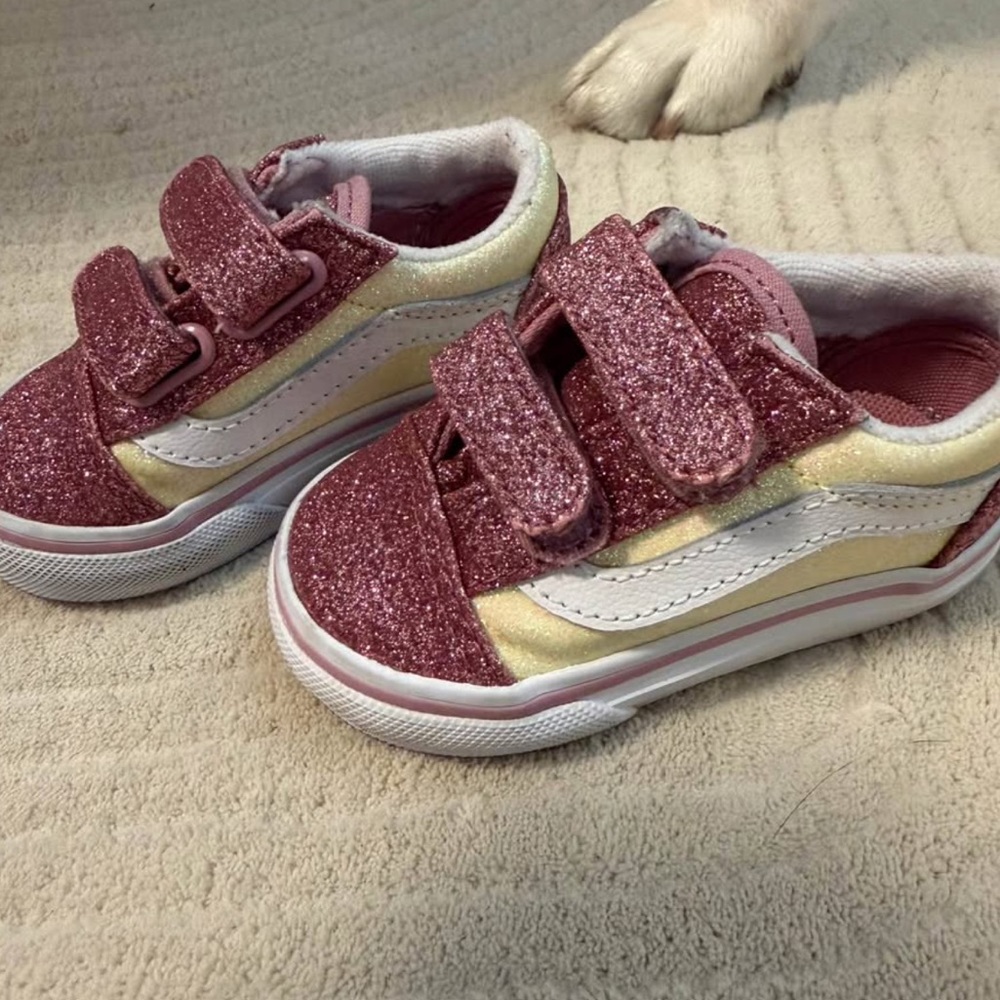 Glittery Pink Kids Vans
